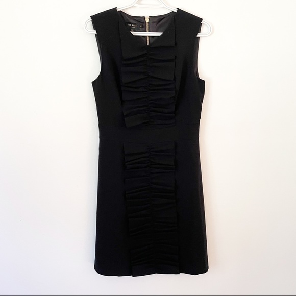 NWOT Ted Baker Swanste Ruffle Tunic A-Line Dress, Black - Picture 5 of 16